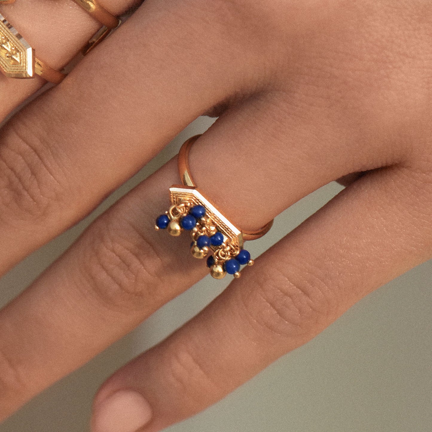 Turath II Lapis Messy Ring