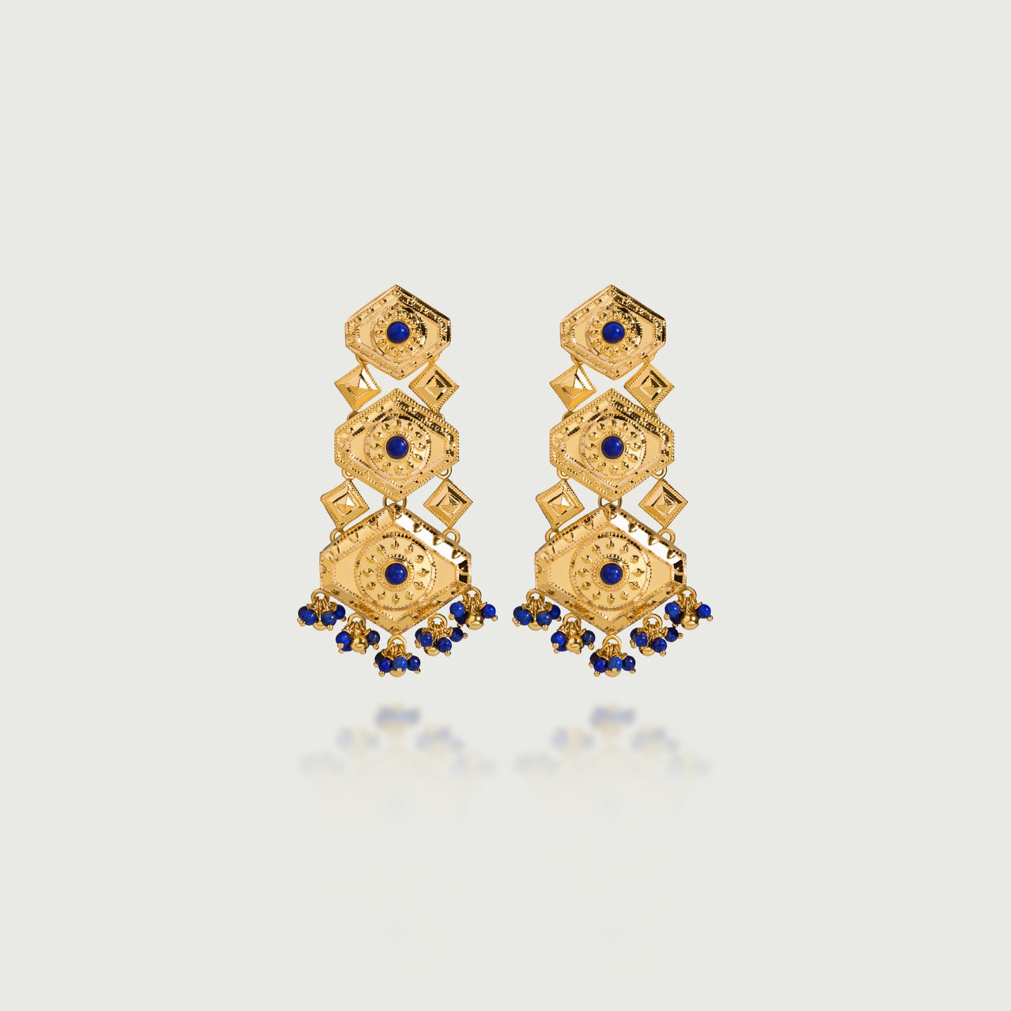 Turath II Lapis Large Earrings