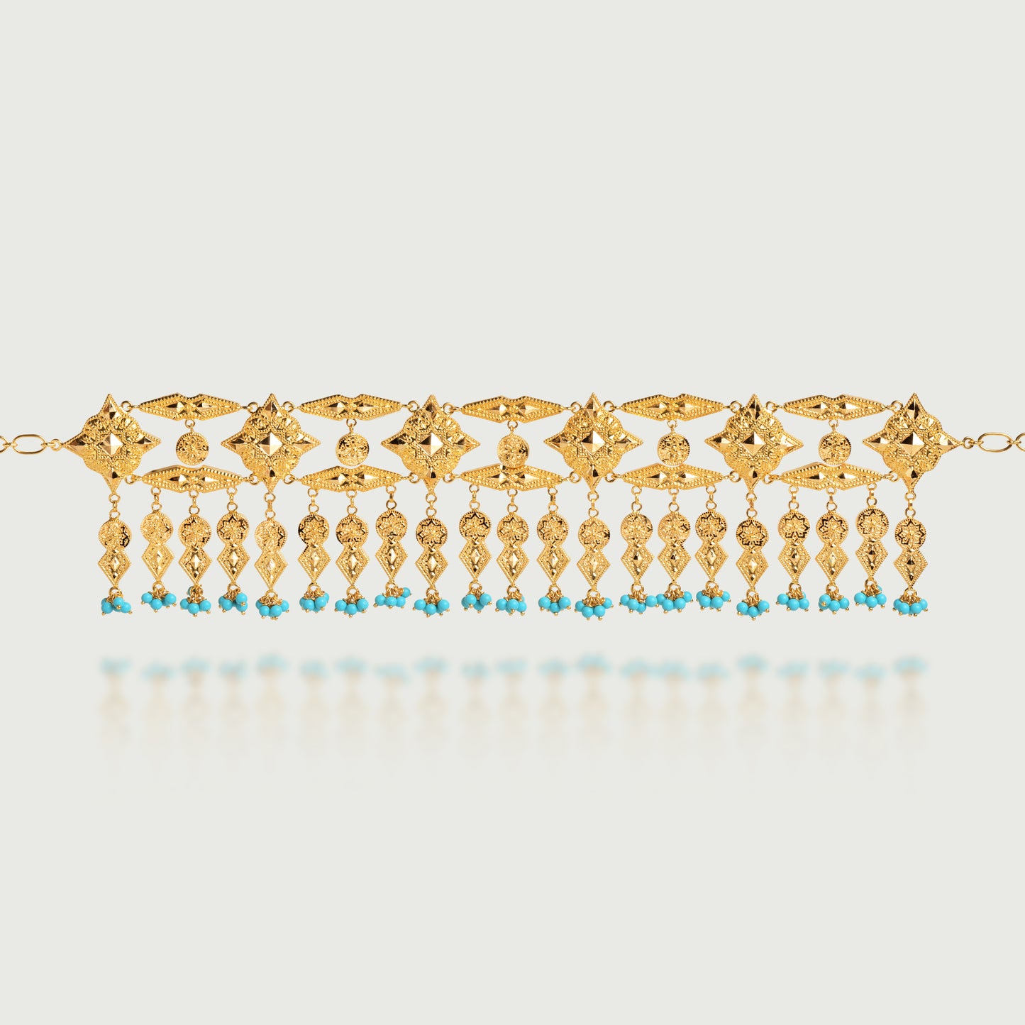 Gamra Parallel Turquoise Choker