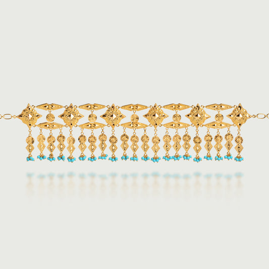 Gamra Parallel Turquoise Choker