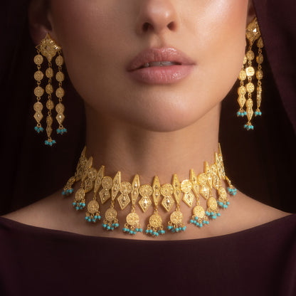 Gamra Suspended Turquoise Choker