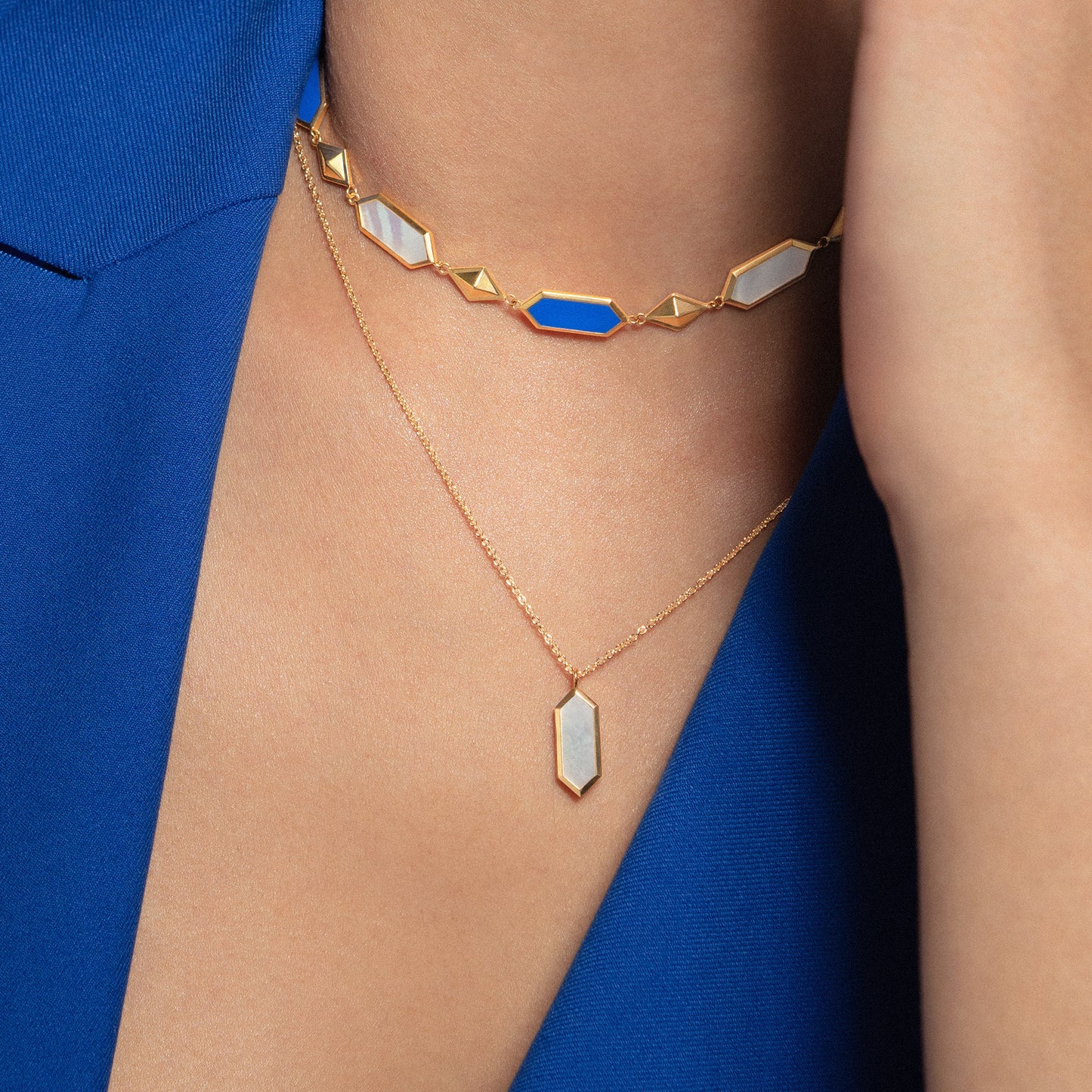Mawj Mother of Pearl Pendant Necklace